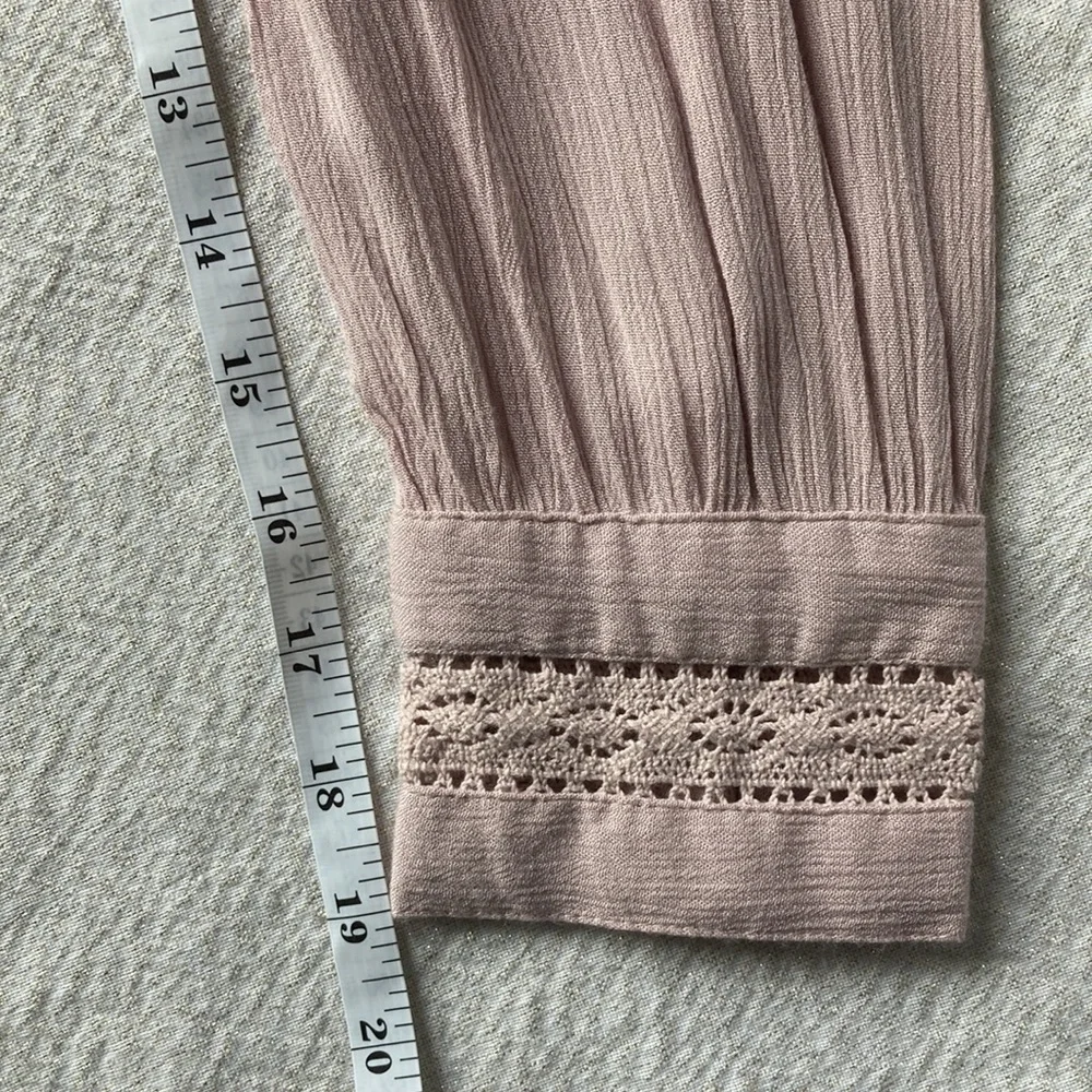 O’Neill Dusty rose button down top /blouse size XL - Picture 8 of 10